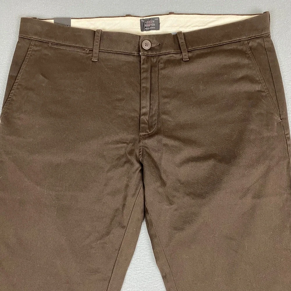 J.Crew 484 Slim Fit Stretch Chino Pants Mens 34x34 Brown